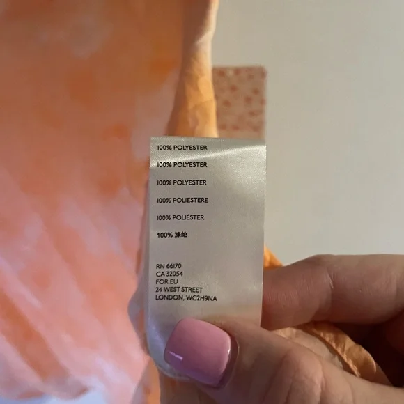 Free People NWT Womens Skirt Martine Flirt Orange Tie Dye Mini Size 0 Summer - Picture 8 of 8